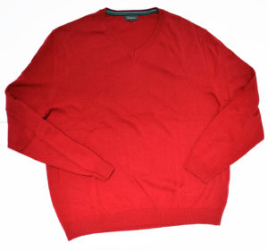Czerwony męski sweter